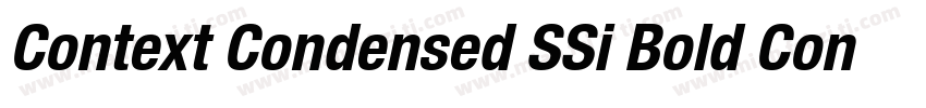 Context Condensed SSi Bold Condensed Italic字体转换